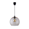 TK Lighting Visoka svetilka Cubus, jantar, steklo, O 30 cm, E27 - Dnevna soba / jedilnica - Sodobni - črna, jantar