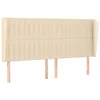 Vidaxl Vzglavje z ušesi krem 163x23x118/128 cm blago