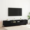 Set TV komoda 2 pcs Crna 200 x 35 x 40 cm Konstruirano drvo