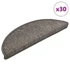 Samoljepljivi otirači za stepenice 30 kom 56x17x3 cm sivi/bež