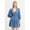 Tommy Jeans Vsakodnevna obleka DW0DW20612 Modra Relaxed Fit