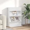 Polica za časopise Bijelo 70 x 41 x 96 cm Konstruirano drvo
