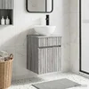 Umivaonik s policom za zid Siva Sonoma 39 x 35 x 63 cm