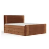Oranžna boxspring postelja s prostorom za shranjevanje 180x200 cm Bergamo – Maison de Reve
