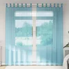 Voile zavjese s petljama 2 kom. tirkizne 140x225 cm