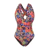 Trendyol Multicolor Plain Deep V Diver/Scuba Strappy Swimsuit