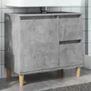 Vidaxl Omarica za umivalnik betonsko siva 65x33x60 cm inženirski les