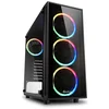 SHARKOON gaming ohišje TG4 RGB midiATX (z oknom), črno