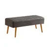 Hanah Home Trpezarijska klupa Vina 1053 110x50x40cm Bež-Antracit