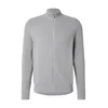 DAN FOX APPAREL Pletena jopa Valentin svetlo siva