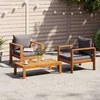 3-dijelna set vrtnih sofa s jastucima masivno bagremovo drvo