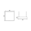 BRUMBERG LED obesek Biro Square, DALI dimmable, srebrna, 4000K - Študija/pisarna - teksturirano srebro - Aluminij