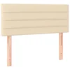 Vidaxl Posteljno vzglavje krem 90x5x78/88 cm blago