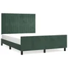 Vidaxl Posteljni okvir brez vzmetnice temno zelen 140x190 cm žamet