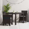 vidaXL vidaXL Jedilna garnitura za vrt Set 3 Rjava Plastična smola Ergonomska, (22067828)