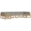 Set vanjskih sofa s jastukom 7 pcs Bijela i svjetlosiva