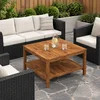 vidaXL Klubska miza Naravna 80,5 x 80 x 45 cm Masiven les akacije