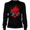 Majica Cyberpunk 2077 A Cool Metal Fire Long Sleeve Tee Black - 2XL