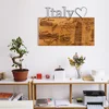 Wallity Zidna dekoracija I Love You Italy, 58x41 cm, Smeđe boje