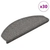Prostirke za stepenice 30 kom 65x24x4 cm tamno sive poluokrugle velike