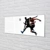 tulup.si Slika na steklu Moški nogomet 140x70 cm 2 obešalnika