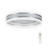 LED prigušiva stropna lampa SMART CORAL LED/24W/230V bela/srebrna + daljinski upravljač