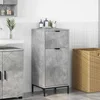 Kupaonski ormar s ladicama Betonski sivi 39,5 x 36 x 88 cm