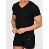 zd ZERO DEFECTS Spodnja majica V-Neck T-Shirt Egiptian Cotton črna