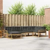 Set vanjskih sofa s jastukom 5 pcs Bijela i antracit Poliester