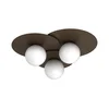 Plafonska svetiljka FLAT 3xE27/15W/230V 55x60 cm braon