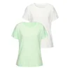 VIVANCE Majica pastelno zelena/bela