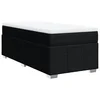 Vidaxl Box spring postelja z vzmetnico črna 90x200 cm blago