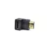 FAST ASIA Adapter HDMI (M) - HDMI (F) crni ugaoni