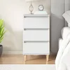 Vidaxl vidaXL Nočna omarica, bela, 40x35x70 cm, material na osnovi lesa