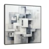 Canvas Slika na platnu Sivi Grad, Sa ramom, 80 x 80 cm, Crni