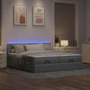 Okvir kreveta s madracima svijetlosivi 160x200cm od tkanine