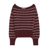 Bershka Pulover temno siva/vinsko rdeča/bela