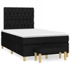 Vidaxl Box spring postelja z vzmetnico črna 120x190 cm blago