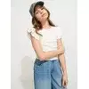 Sinsay - Pamučna majica - krem