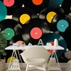 Tapeta pisane retro vinilne plošče - 147x270