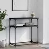Konzolni stol crni 75 x 35,5 x 75 cm od konstruiranog drva
