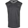 Mens Striped Mesh tank top white/black