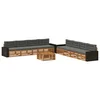 Set vanjskih sofa 9 pcs Prirodna i antracit Poliester