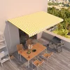 Tenda na automatsko uvlačenje 500 x 350 cm žuto-bijela