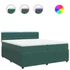 Vidaxl Box spring postelja z vzmetnico temno zelena 200x200 cm žamet