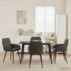 vidaXL Jedilni stoli 4 pcs Umetno usnje Črna 56,5 x 50 x 86 cm