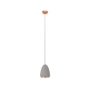 Klausen 111041 - Luster na sajli CONCRETE 1xGU10/5W/230V siva/bakrena