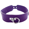 ROUGE Leather Plain Collar with Removeable O-Ring Purple