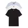 Tommy Jeans Majica  ecru / golobje modra / črna