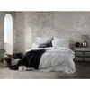 Iskit White Black Satin King Quilt Cover Set